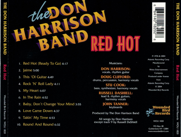 DON HARRISON BAND, THE - Red Hot